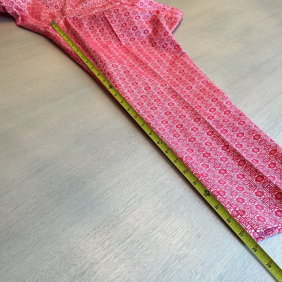 Talbots Women’s Heritage Red Paisley Geometric Print Cropped Ankle Pants Size 6 - Picture 6 of 12